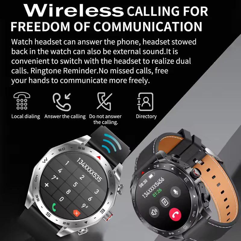 Smart Watch TWS 2-in-1 Bluetooth Earphones With Built-in Speaker HIFI 9D Sound Quality Health And Exercise Monitoring
