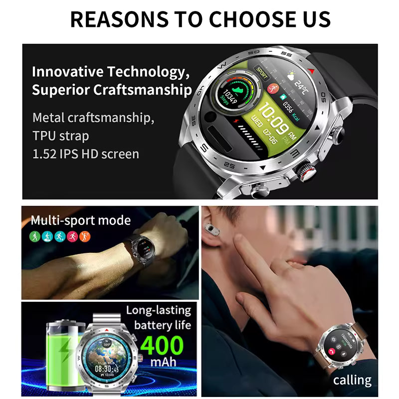 Smart Watch TWS 2-in-1 Bluetooth Earphones With Built-in Speaker HIFI 9D Sound Quality Health And Exercise Monitoring
