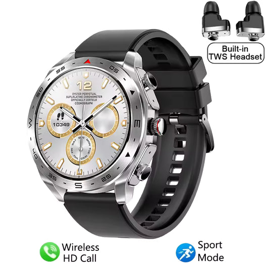 Smart Watch TWS 2-in-1 Bluetooth Earphones With Built-in Speaker HIFI 9D Sound Quality Health And Exercise Monitoring